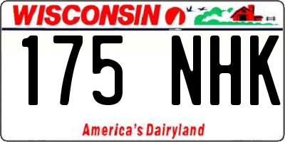 WI license plate 175NHK