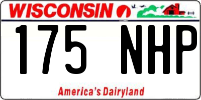 WI license plate 175NHP