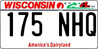 WI license plate 175NHQ