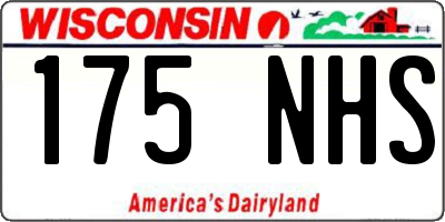WI license plate 175NHS