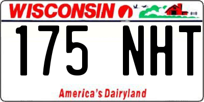 WI license plate 175NHT
