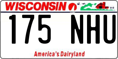 WI license plate 175NHU