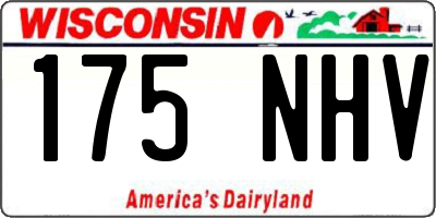 WI license plate 175NHV