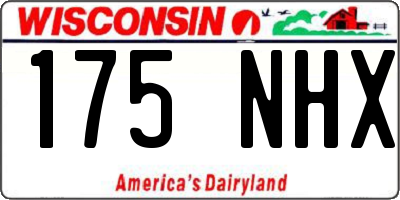WI license plate 175NHX