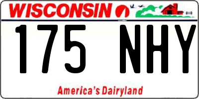 WI license plate 175NHY