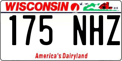 WI license plate 175NHZ