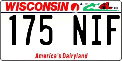 WI license plate 175NIF