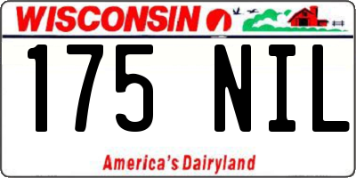 WI license plate 175NIL
