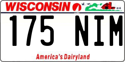 WI license plate 175NIM