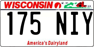 WI license plate 175NIY
