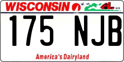 WI license plate 175NJB