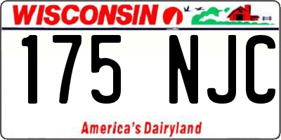 WI license plate 175NJC