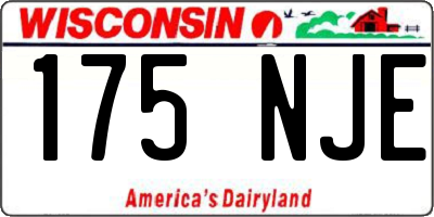 WI license plate 175NJE