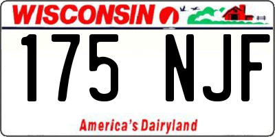 WI license plate 175NJF