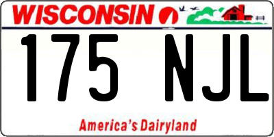 WI license plate 175NJL