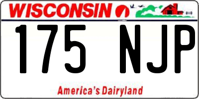 WI license plate 175NJP