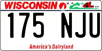 WI license plate 175NJU