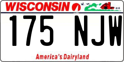 WI license plate 175NJW