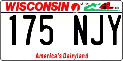 WI license plate 175NJY