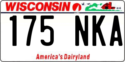 WI license plate 175NKA