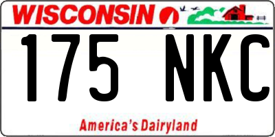 WI license plate 175NKC