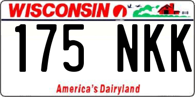 WI license plate 175NKK