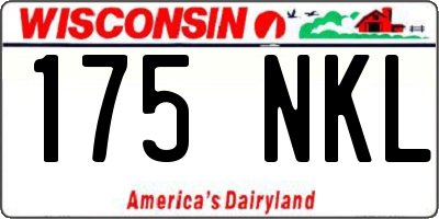 WI license plate 175NKL