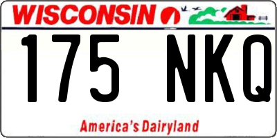 WI license plate 175NKQ