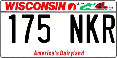 WI license plate 175NKR