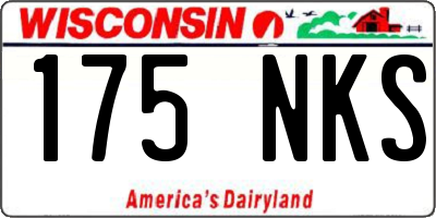 WI license plate 175NKS