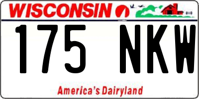 WI license plate 175NKW