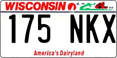 WI license plate 175NKX