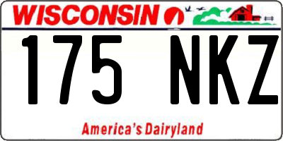 WI license plate 175NKZ