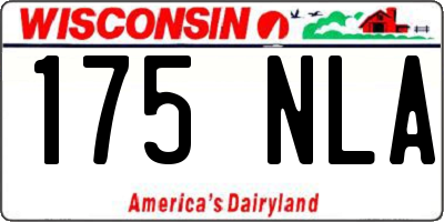 WI license plate 175NLA