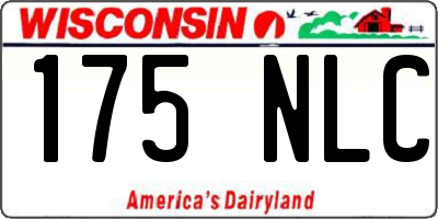 WI license plate 175NLC