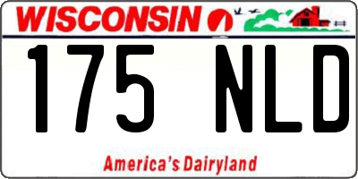WI license plate 175NLD