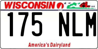WI license plate 175NLM