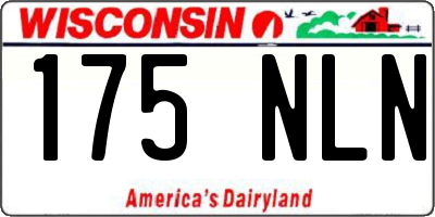 WI license plate 175NLN