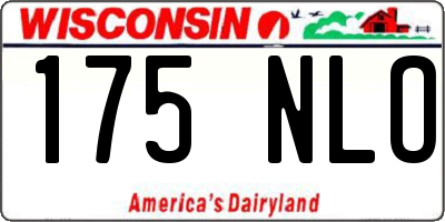 WI license plate 175NLO