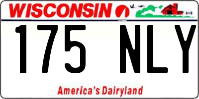 WI license plate 175NLY