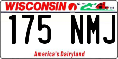 WI license plate 175NMJ