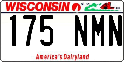 WI license plate 175NMN