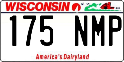 WI license plate 175NMP
