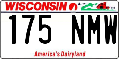 WI license plate 175NMW