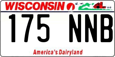 WI license plate 175NNB