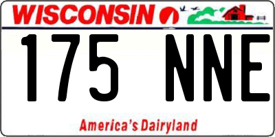 WI license plate 175NNE