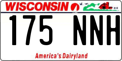 WI license plate 175NNH