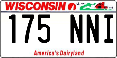 WI license plate 175NNI