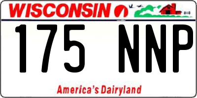 WI license plate 175NNP