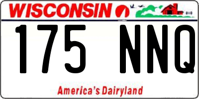 WI license plate 175NNQ